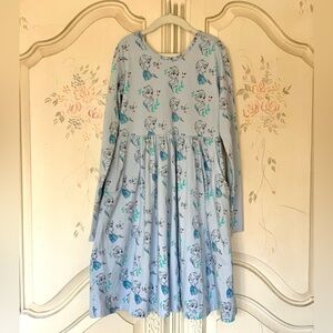 Hanna Andersson Disney Frozen II Collection 140/10 Girls’ Elsa Skater Dress